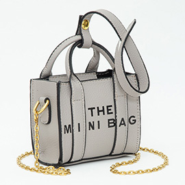 THE MINI BAG Message Pointed Faux Leather Bag Charm / Mini Bag / Crossbody Bag