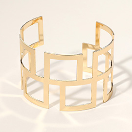 Geometric Metal Cuff Bracelet