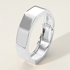 Metal Octagon Hinged Bangle Bracelet
