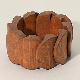 Chunky Wood Beaded Stretch Bracelet