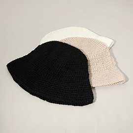 Crochet Knit Bucket Hat