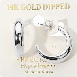 14K Gold Dipped Hypoallergenic Hoop Earrings