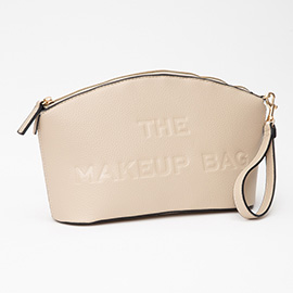 Faux Leather THE MAKE UP BAG Message Pouch Bag / Beauty Organizer Bag