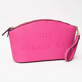 Faux Leather THE MAKE UP BAG Message Pouch Bag / Beauty Organizer Bag