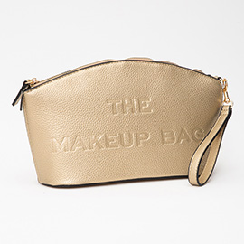 Faux Leather THE MAKE UP BAG Message Pouch Bag / Beauty Organizer Bag