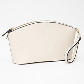 Faux Leather THE MAKE UP BAG Message Pouch Bag / Beauty Organizer Bag