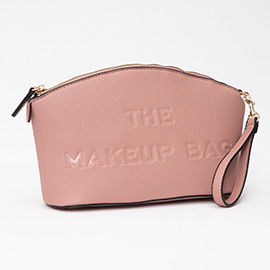 Faux Leather THE MAKE UP BAG Message Pouch Bag / Beauty Organizer Bag