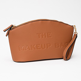 Faux Leather THE MAKE UP BAG Message Pouch Bag / Beauty Organizer Bag