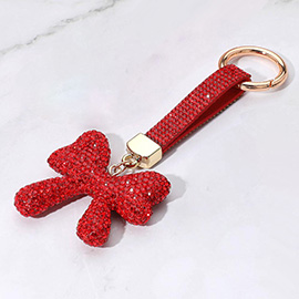 Bling Studded Bow Keychain / Bag Charm