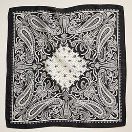 Abstract Pattern Printed Square Silky Satin Scarf