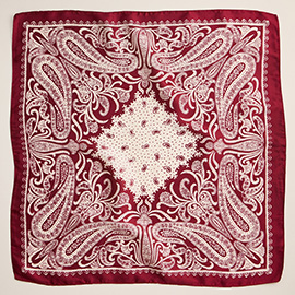 Abstract Pattern Printed Square Silky Satin Scarf
