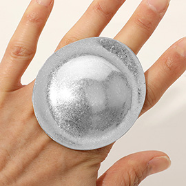 Oversized Metal Dome Statement Stretch Ring