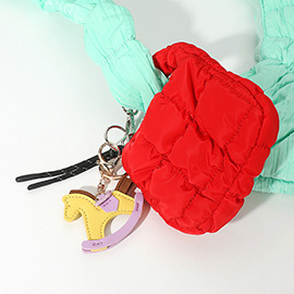 Quilted Puffer Mini Purse Bag / Bag Charm