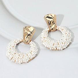Beaded Door Knocker Earrings