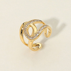 SECRET BOX_Stainless Steel Stone Paved Adjustable Ring