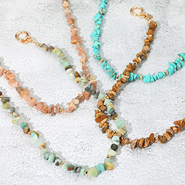Semi Precious Natural Stone Beaded Necklace