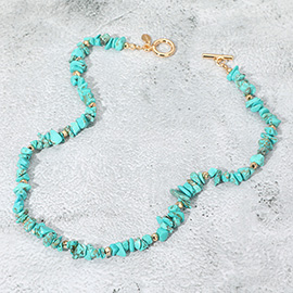 Semi Precious Natural Stone Beaded Necklace