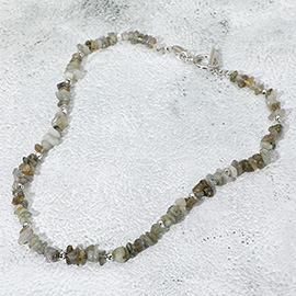 Semi Precious Natural Stone Beaded Necklace