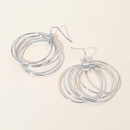 Multi Hoop Dangle Drop Earrings