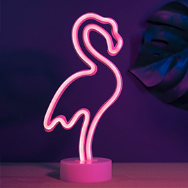 Neon Night LED Flamingo Light Stand