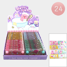 24PCS - Cute Animal Character Printed Water Ring Toss Game Toys