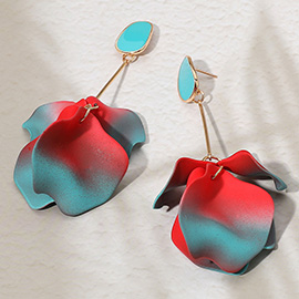 Ombre Petal Dropdown Dangle Earrings