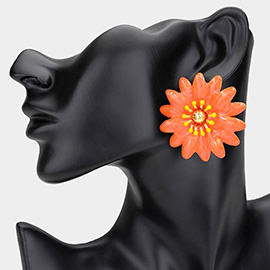 Enamel Flower Earrings