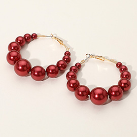 Pearl Hoop Earrings