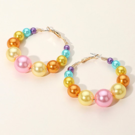 Pearl Hoop Earrings