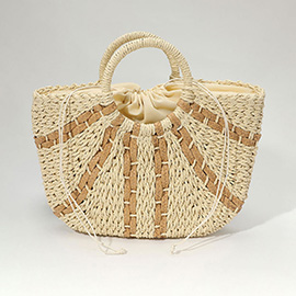 Raffia Woven Round Handle tote Bag