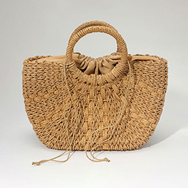Raffia Woven Round Handle tote Bag