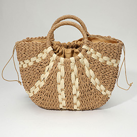 Raffia Woven Round Handle tote Bag