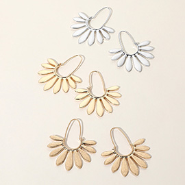 Metal Fan Hoop Earrings