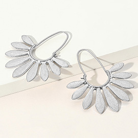 Metal Fan Hoop Earrings