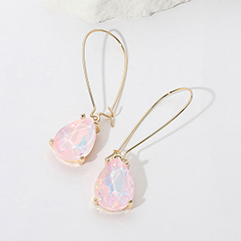 Teardrop Stone Dangle Evening Earrings