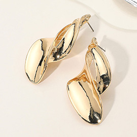 Abstract Bold Sculptural Metal Earrings