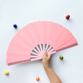 Bling Studded Folding Line Dance Hand Fan