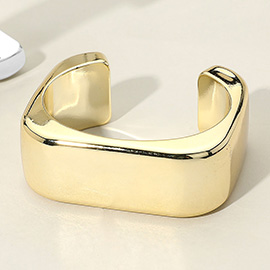 Chunky Metal Square Cuff Bracelet