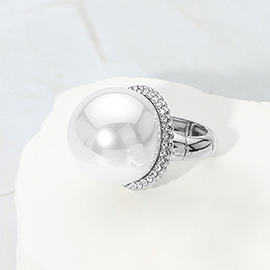Bold Pearl Stretch Ring