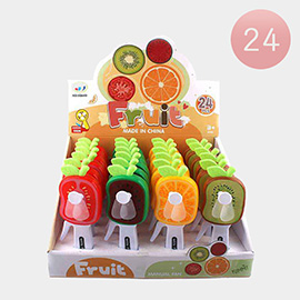 24PCS - Portable Fruit Handheld Fans
