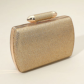 Bling Studded Structured Hardcase Clutch Evening Bag / Crossbody Bag