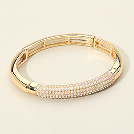 Pearl Embellished Stretch Bracelet