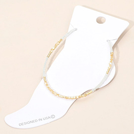 Faceted Beaded Anklet