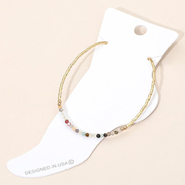 Faceted Beaded Anklet