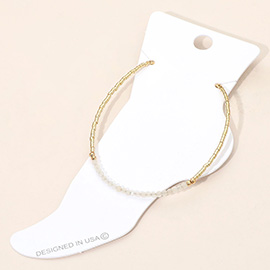 Faceted Beaded Anklet