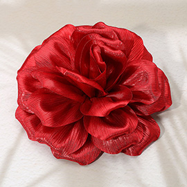 Metallic Fabric Flower Pin Brooch / Hair Clip / Hair Band / Bracelet