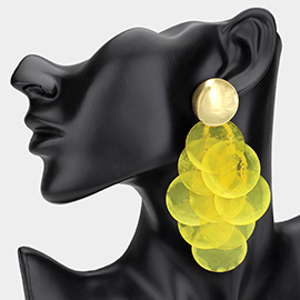 Oversized Layered Shell Chandelier Earrings