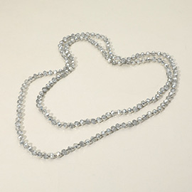Faceted Beaded Wrap Around Long Necklace