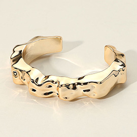 Textured Chunky Metal Cuff Bracelet