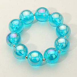 Chunky Iridescent Ball Beaded Bracelet